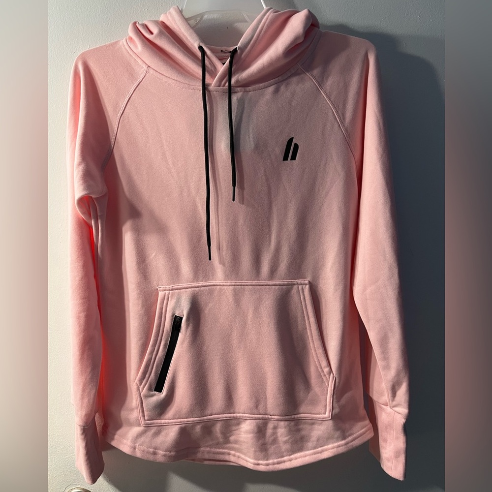Pink Hoodie with Black Accents